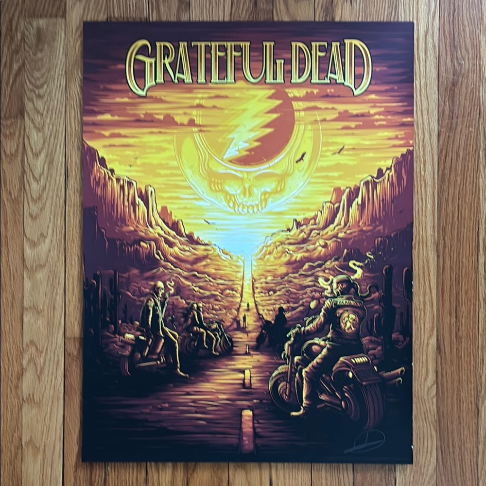 Grateful Dead Poster - Yellow and Purple Design
